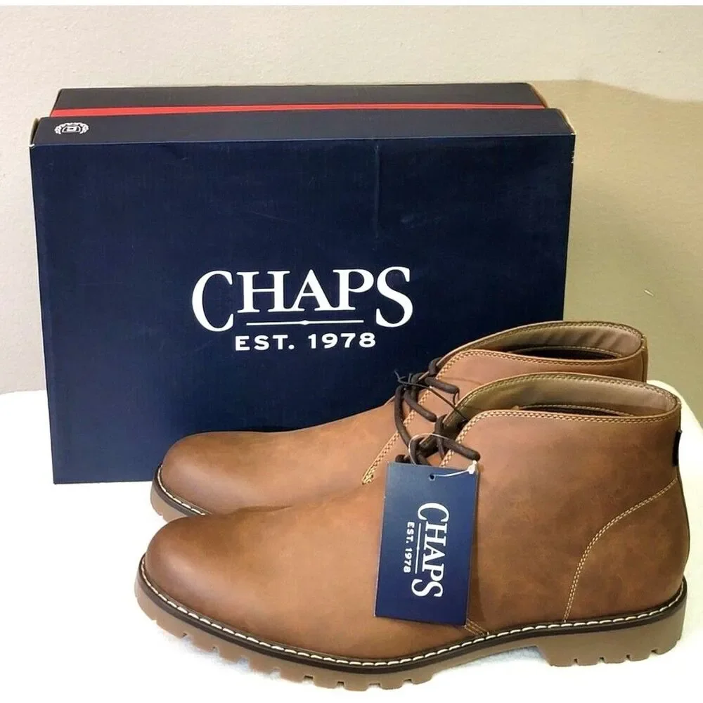 Size: 12 . Chukka Boots w/ Memory Foam . Chaps New in Box